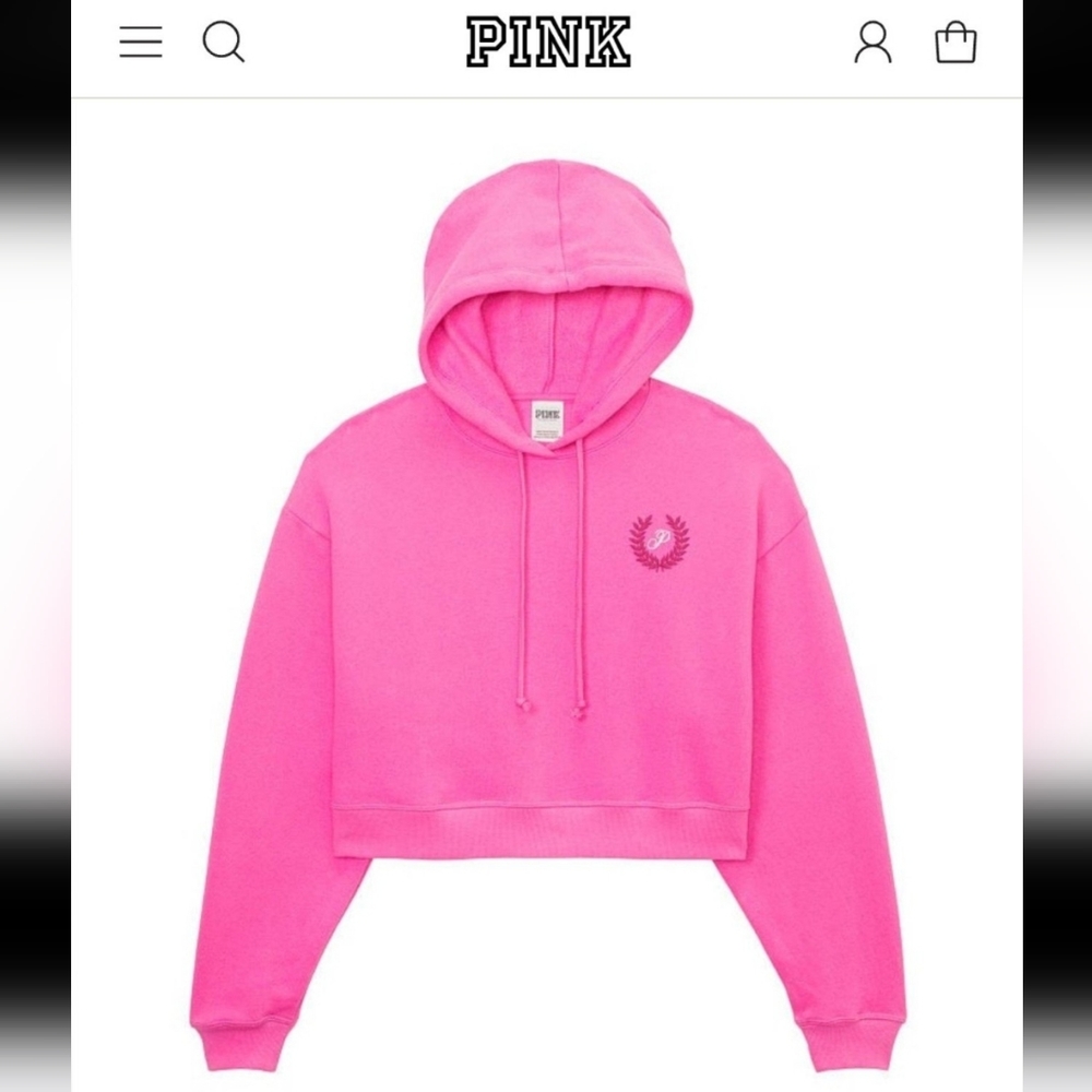 PINKIvy Fleece Cropped Hoodie